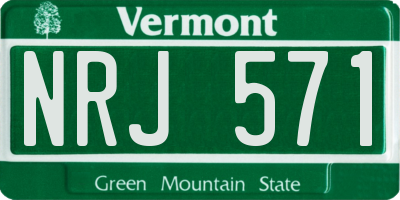 VT license plate NRJ571