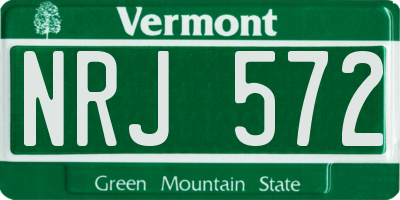 VT license plate NRJ572