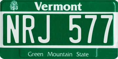 VT license plate NRJ577