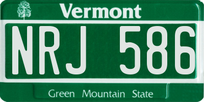 VT license plate NRJ586