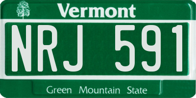 VT license plate NRJ591