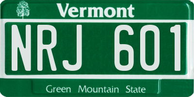 VT license plate NRJ601