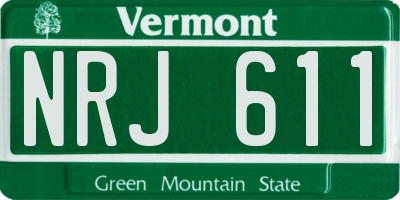 VT license plate NRJ611