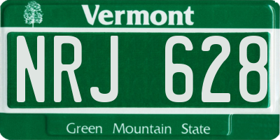 VT license plate NRJ628