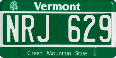 VT license plate NRJ629