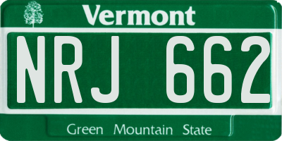 VT license plate NRJ662