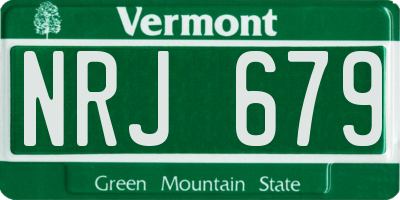 VT license plate NRJ679
