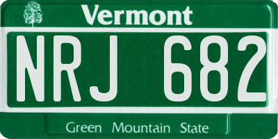 VT license plate NRJ682