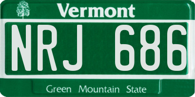 VT license plate NRJ686