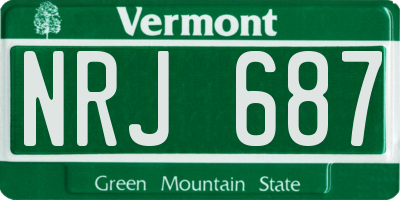 VT license plate NRJ687