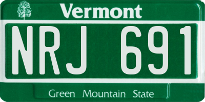 VT license plate NRJ691