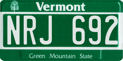VT license plate NRJ692