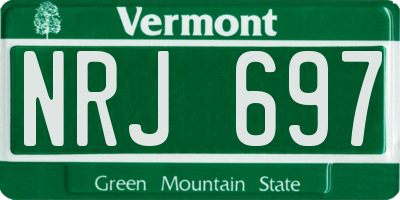 VT license plate NRJ697