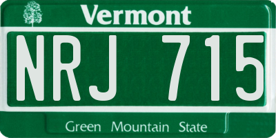 VT license plate NRJ715