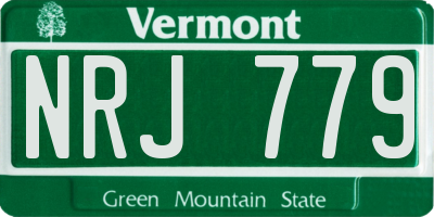 VT license plate NRJ779