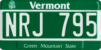 VT license plate NRJ795