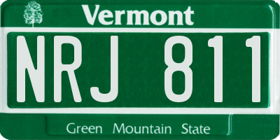 VT license plate NRJ811