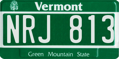 VT license plate NRJ813