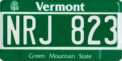 VT license plate NRJ823
