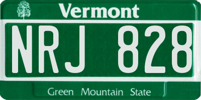 VT license plate NRJ828