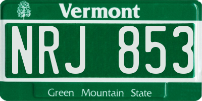 VT license plate NRJ853