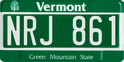 VT license plate NRJ861
