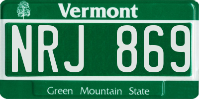 VT license plate NRJ869