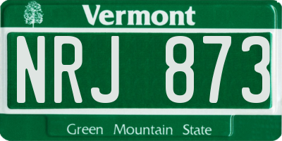 VT license plate NRJ873