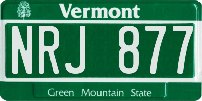 VT license plate NRJ877