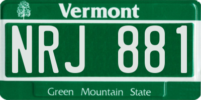 VT license plate NRJ881