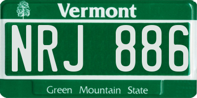 VT license plate NRJ886
