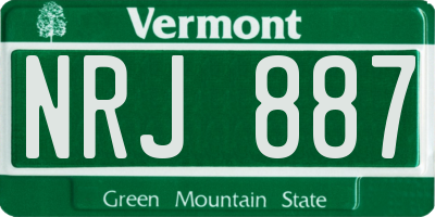 VT license plate NRJ887