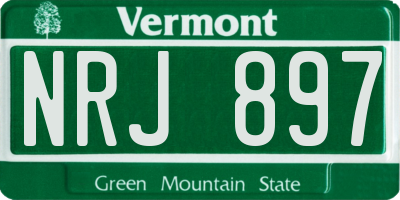 VT license plate NRJ897