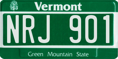 VT license plate NRJ901