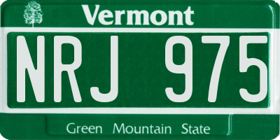 VT license plate NRJ975