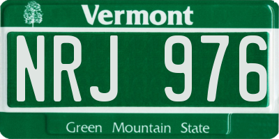 VT license plate NRJ976