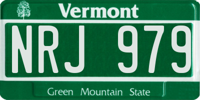 VT license plate NRJ979