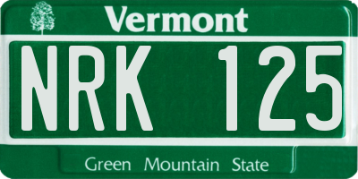 VT license plate NRK125