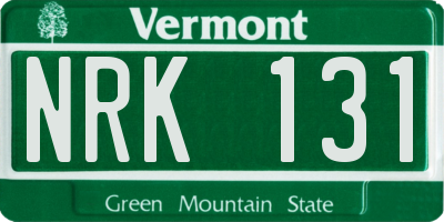 VT license plate NRK131