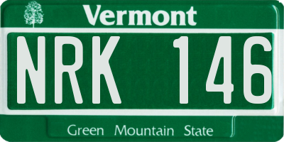 VT license plate NRK146