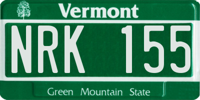 VT license plate NRK155