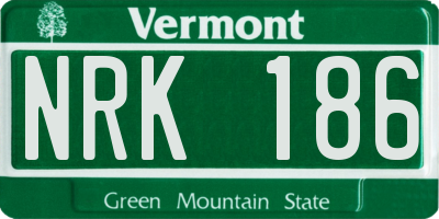 VT license plate NRK186
