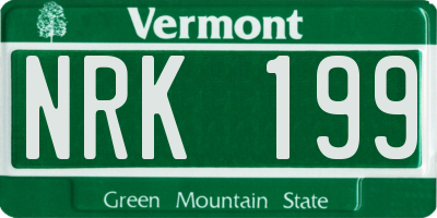 VT license plate NRK199