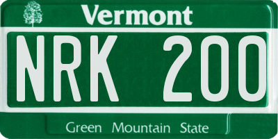 VT license plate NRK200