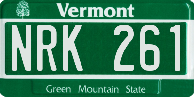 VT license plate NRK261