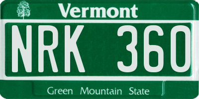 VT license plate NRK360