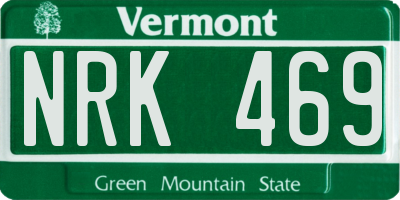 VT license plate NRK469