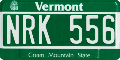 VT license plate NRK556