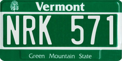 VT license plate NRK571