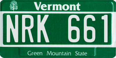 VT license plate NRK661